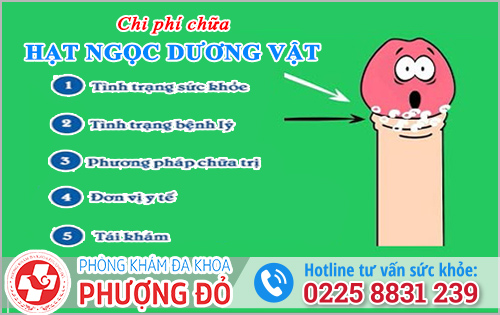 Chi phí chữa hạt ngọc dương vật mới nhất hiện nay