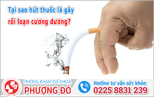 Tại sao hút thuốc lá gây rối loạn cương dương?