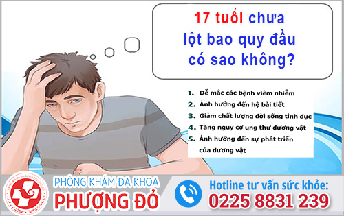 17 tuổi chưa lột bao quy đầu có sao không? 