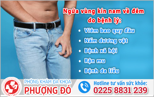 Ngứa vùng kín nam về đêm do bệnh gì?