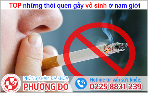 Thói quen hút thuốc lá gây vô sinh ở nam giới hàng đầu