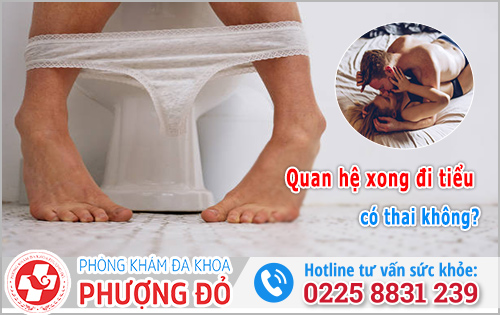 Quan hệ xong đi tiểu có thai không?