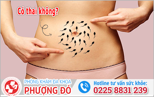 Xuất tinh lên bụng, tinh trùng dính vào rốn có thai không?